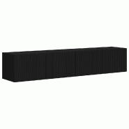 Helloshop26 - Lot de 2 meubles TV muraux modernes fonctionnels 60 x 31 x 29.5 cm en bois d'ingénierie noir 02_0054902 - noir Bois massif 3000238713700