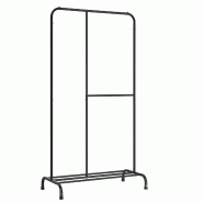 Helloshop26 - Portant à vêtements porte-manteau penderie charge 100 kg avec tringle réglable étagère de rangement pour chambre salon 12_0007005 -