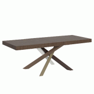 Itamoby Table Extensible 200/304X90 Cm Volantis Premium Noyer Pieds Multicolores 4/C - marron VE200PRE4CALL-NC