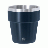 Lot de 2 gobelets isothermes en acier inoxydable à double paroi, 250 ml, bleus - 8412536000065