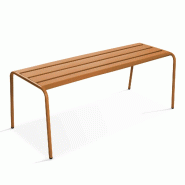 Oviala Business Banc de jardin en acier Caramel Oviala - marron acier 114587