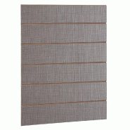 Panneau rainuré R20 L90xP120cm épaisseur 18mm - toile grise