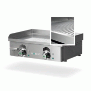 Plancha électrique NOVO-CROM rainurée en CHROME - L600 | Mainho - NCRREM60N