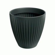 Prosperplast - Pot en plastique rotomoulé 32 L Ø40x40 cm, anthracite - Latia Round MIDL ETHICK - noir plastique ZA5679