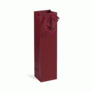 Sac 1 bouteille Lie de Vin kraft poignées papier 10+9x38cm par 200 - en carton 3700481693056