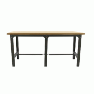 SimonRack Table de travail d’atelier, 2100x750 mm, plateau MDF 35 mm, Charge 600 kg, Noir - BT-6 - noir métal 8425437126758