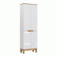 STELLAMEUBLES Colonne haute 4 portes – Blanc – BALI WHITE - 3667335109265