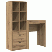 VidaXL Bureau avec tiroir 2 pcs Chêne artisanal Modèle Titan Luna Plus - 3337304