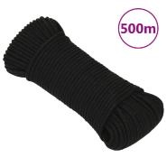 Vidaxl corde de travail noir 3 mm 500 m polyester 152801