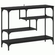 VidaXL Table console Chêne noir 100 x 30 x 75 cm Bois d'ingénierie Modèle Flex Cuisine - 883542