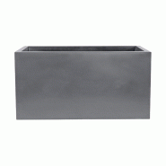 WellHome - Jardinière Rodr-i coloris gris ciment 60x20x20cm - gris plastique WH13562