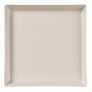 Assiette carrée Quartz bagasse laminée blanche 16x16x1,6cm - par 200