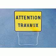 Attention travaux KC1-22P - Classe 1 visible à 80 m - Acier Galvanisé
