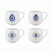Aulica Mugs chance - lot de 4 - bleu 732201 Aulica Mugs chance - lot de 4 - bleu 732201