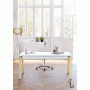 Bureau individuel Born Wood - Mobel Linea - 180, Blanc_0