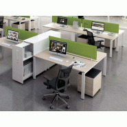 Bureau 2 personnes bois metal moderne Bureau 2 personnes bois metal moderne