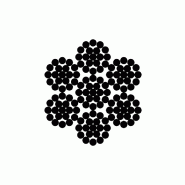 Câble galva noir 7 torons de 19 fils