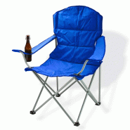 Chaise pliante avec porte-boissons - couleur bleue - 3010 Chaise pliante avec porte-boissons - couleur bleue - 3010
