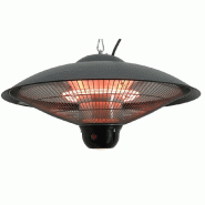 Chauffage de terrasse 2,1kW NOIR avec lumière intégrée - VELTRON - UFO Chauffage de terrasse 2,1kW NOIR avec lumière intégrée - VELTRON - UFO