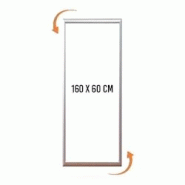 Edimeta Cadre Clic-Clac angle 90° 160 x 60 cm - gris aluminium VAC963 Edimeta Cadre Clic-Clac angle 90° 160 x 60 cm - gris aluminium VAC963