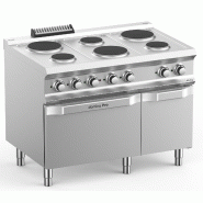 Fourneau professionnel electrique 6 plaque 3x1,5 kw et 3x2,6 kw sur... - PPR711FE