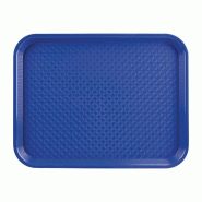 Gastronoble Plateau de service bleu pour snack fast food et restauration rapide – Lot de 10 - bleu plastique polypropylène DP215