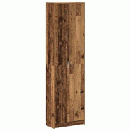 Helloshop26 - Armoire moderne en bois d'ingénierie 55 x 25 x 189 cm grand espace de rangement épurée en bois ancien 02_0055921 - métal 3000239263051