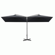 Helloshop26 - Parasol double avec mât en acier 600 x 300 cm anthracite 02_0008424 - acier 3000449982728