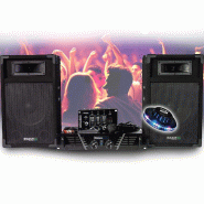 Kit de sonorisation complet disco 480w ibiza sound dj300 ampli - table de mixage - enceintes - micro, jeu de lumière ovni led - 3666638042286