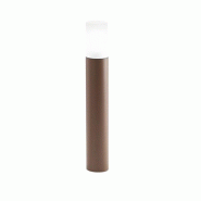 Lampo - Borne De Jardin Avec Ampoule E27 Ip54 H 60 Cm, Métal Peint, Verre Satiné, Borne D'Extérieur - Perenz - Corten - marron 8023559548337