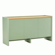 Oviala Business Buffet 3 portes moderne rectangulaire L140 cm brique - orange Bois massif 113821 Oviala Business Buffet 3 portes moderne rectangulaire L140 cm brique - orange Bois massif 113821