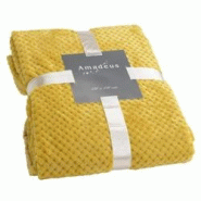 Plaid damier 130x170 moutarde - Jaune Rectangle Polyester Amadeus 170x130 cm - jaune polyester 3520071439037 Plaid damier 130x170 moutarde - Jaune Rectangle Polyester Amadeus 170x130 cm - jaune polyester 3520071439037