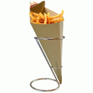 Porte cornet de frites inox Ø11,5x18cm - par 1