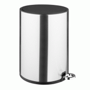Poubelle à pédale ronde 3 Litres en acier brossé