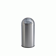 Poubelle inox 40 Litres à papier PUSH, finition satinée, APOLLINO - gris 8033433771256