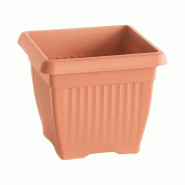 Prosperplast - Pot TERRA 1,7 L - 15x15x13 cm, coloris Terre cuite - orange plastique polypropylène ZA3364