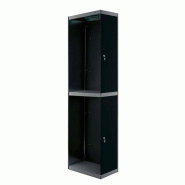 SimonRack Vestiaire Métallique 2 Portes avec Clé, Module Additionnel Professionnel, 1800x400x500 mm, Anthracite - Simonlocker - noir métal 84254371