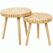 Table gigogne rondin en bois 40 cm The Home Deco Factory - marron 3664944427018 Table gigogne rondin en bois 40 cm The Home Deco Factory - marron 3664944427018