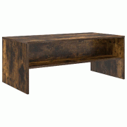 VidaXL Table basse Chêne fumé 100 x 50 x 40 cm Bois d'ingénierie Modèle Atlas Office Pro Prestige - 8000288