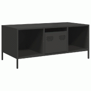 VidaXL Table basse noir 101,5x50x43,5 cm acier laminé à froid Modèle Oasis Chic - 851274