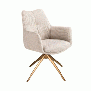 AC ANGEL CERDA Angel Cerdá Chaise pivotante en tissu crème 4237C 61 x 63 x 85 - beige textile 8435631044840
