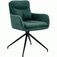 CLP Chaise de salle à manger Somers Tissu Vert - vert textile 324728 CLP Chaise de salle à manger Somers Tissu Vert - vert textile 324728