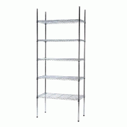 Etagère métallique 5 tablettes L90xP45xH220cm