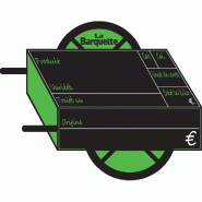 Étiquettes Charrette vocc - disque 15x10cm - sachet de 10 - PVC 0,75mm - Noir et Vert