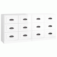 Helloshop26 - Buffet bahut commode armoire meuble de rangement organisateur cuisine salle de séjour salons lot de 2 brillant bois 02_0036723 - 300021 Helloshop26 - Buffet bahut commode armoire meuble de rangement organisateur cuisine salle de séjour salons lot de 2 brillant bois 02_0036723 - 300021