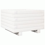 Helloshop26 - Jardinière bac lit surélevé plantes fleurs terrasse jardin 40 x 40 x 26,5 cm bois de pin massif blanc 02_0037529 - 3000214258041 Helloshop26 - Jardinière bac lit surélevé plantes fleurs terrasse jardin 40 x 40 x 26,5 cm bois de pin massif blanc 02_0037529 - 3000214258041
