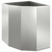 Helloshop26 - Jardinière d'angle moderne pour extérieur 45 x 45 x 50 cm en acier galvanisé argent 02_0052913 - acier 3000237646269