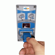 Monnayeur minuteur à badge - borne en résine étanche avec affichage, fonction jeton, alimentation 12 V