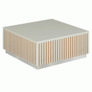 Podium pour mannequins Vertigo T01 MDF naturel et blanc mat 60x60x25cm