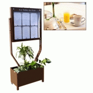 Porte menu exterieur pied jardiniere double face lumineux luberon jurine_0